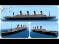 how to build a ship in minecraft (Titanic) part 1/3 Minecraft ship tutorial