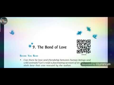 CBSE ENGLISH CLASS 9 FROM BEEHIVE CH:- 9, THE BOND OF LOVE (KENNETH ANDERSON) TAUGHT BY ANMOL SIR.
