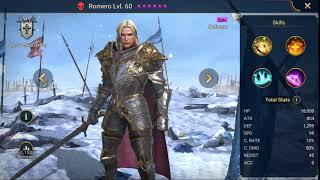 Raid Shadow Legends Hero Showcase Romero lv 60