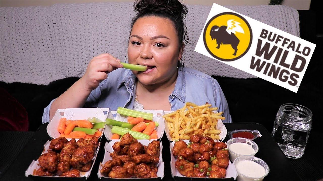 Buffalo Wild Wings Mukbang & True Cr!me | AngelaEats