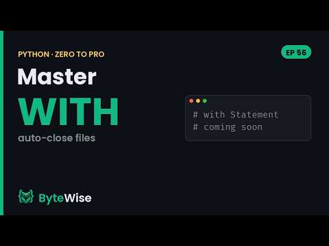 Python with Statement (Auto-Close Files) | Zero to Pro #56