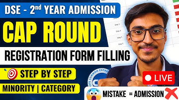 DSE 2nd Year ADMISSION PROCESS | STEP BY STEP LIVE REGISTRATION FORM FILLING | DIPLOMA MSBTE 2025