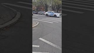 NYPD Transit District 33 Passing By On Easturn Parkway In Crown Heights, Brooklyn, New York City