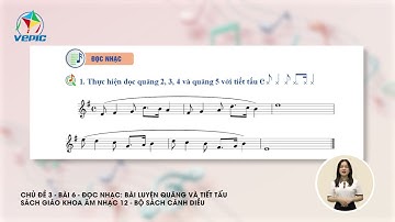 Sách giáo khoa Âm nhạc 12 Cánh Diều - Chủ đề  3– Đọc nhạc: Bài luyện quãng và tiết tấu (hát mẫu)