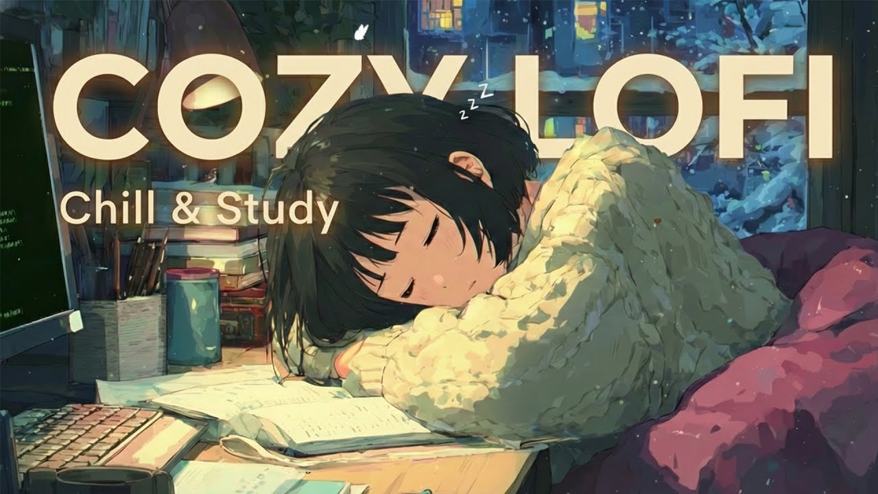 Sleeping by the Snowy Window ❄️ Lofi Beats for Deep Sleep & Relax 💤 Relaxing Winter Night