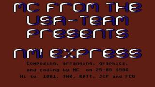 C64 One File Demo: NMI Express 1986 by The Dutch USA-Team!