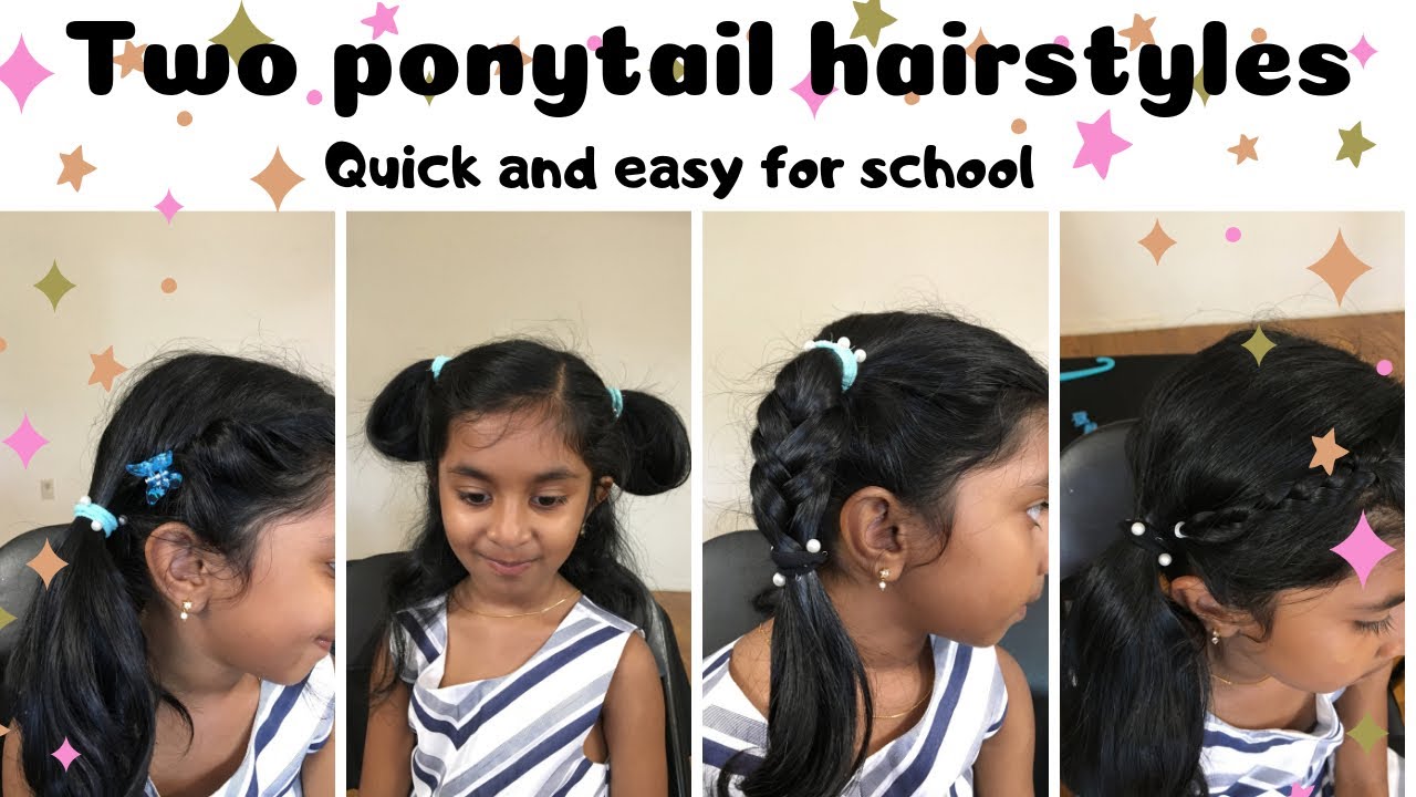Two Ponytail Hairstyles Quick And Easy For School Minute To Do