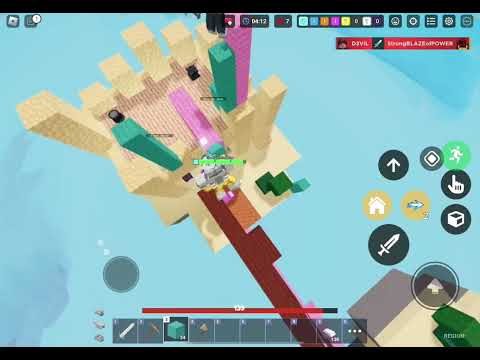Roblox Bedwars- using elektra kit (Before the nerf)