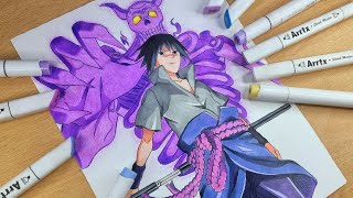 Speed Drawing - Sasuke Uchiha with Sussano | Naruto shippuden