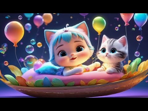 Rock A Bye Baby Feather Cloud Drift English Nursery Rhyme Baby Songs Kids Music