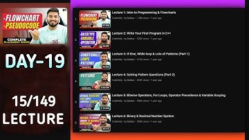 Day: 19 Lecture 15/149 || Love Babbar   DSA course