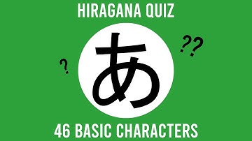 Japanese Hiragana Quiz (Basic Characters)