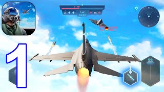 Sky Warriors: Airplane Combat - Gameplay Walkthrough Part 1 Tutorial (Android, iOS) screenshot 1