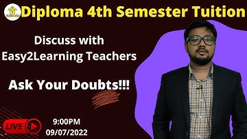 Diploma 4th Semester Tuition Batch Start | Discuss with Easy2Learning Teachers | By E2L