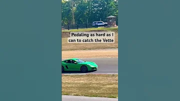 HPDE Chase Attempting To Catch Pass A Corvette In A Porsche Cayman T 