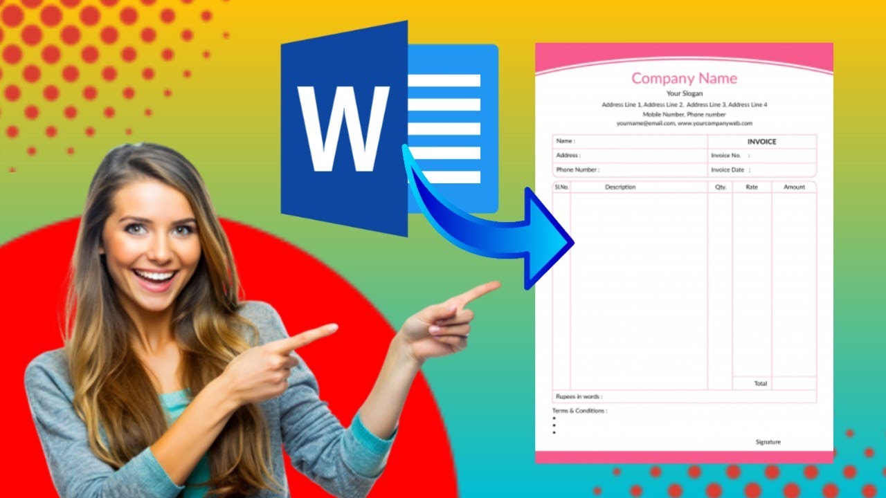 How to make a invoice in Ms word || invoice kaise banaye Ms word me ? # ...
