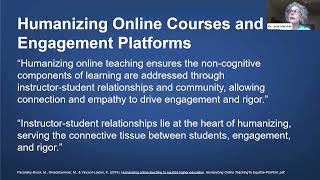 Humanizing Online Courses and Engagement Platforms