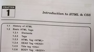 CHAPTER: 1 Introduction to HTML and CSS | DWPD Book  3350702  GTU Syllabus Edition: 2020-21