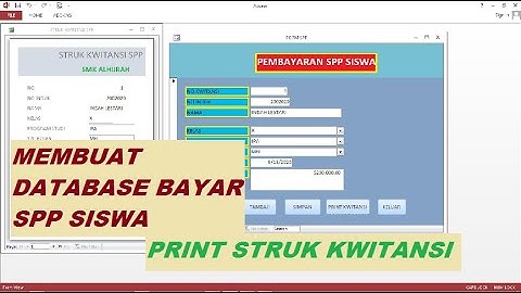 Membuat Database Pembayaran SPP Siswa Acces
