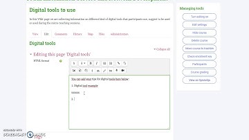 Instructions to add a Digital Tool Tip to Moodle