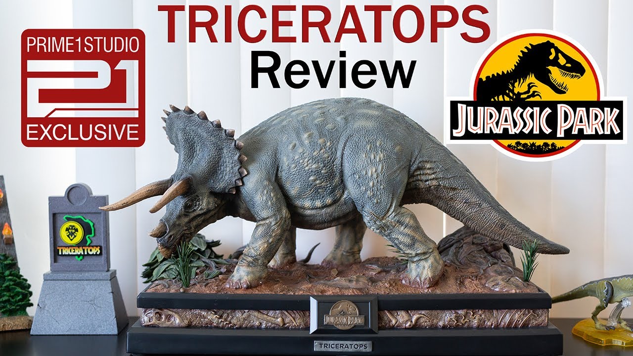 Prime 1 Studio Jurassic Park Triceratops Review - YouTube