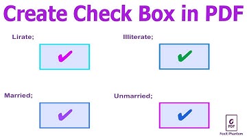 How to Create a Check Box Field in a PDF File using Foxit PhantomPDF