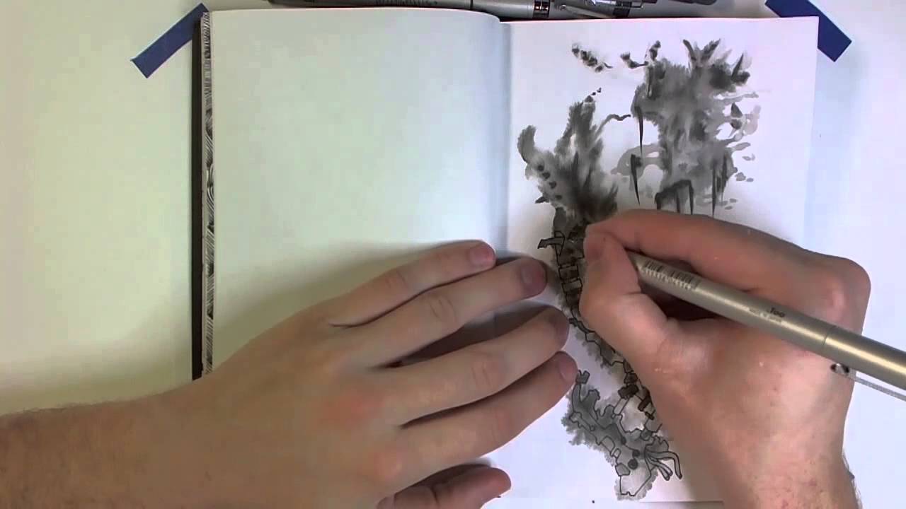Illustration Inspo #5  Pen art drawings, Pen art, Sketch book