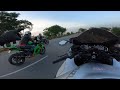 Hayabusa and zx10r set the road on fire 