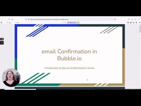 Video 1 of Secure Authentication in Bubble.io Series / email Confirmation Tutorial