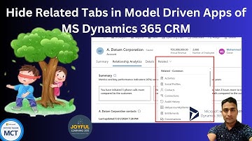 Hide Related Tabs in Model-Driven App of MS Dynamics 365 CRM