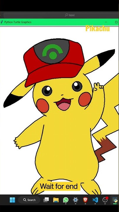 Simple Python Code to Draw Pikachu #shorts #short #python #programming ...