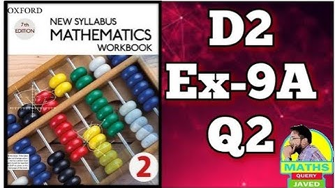 Q2 || Ex 9A || D2 || Geometrical Transformation || Reflection