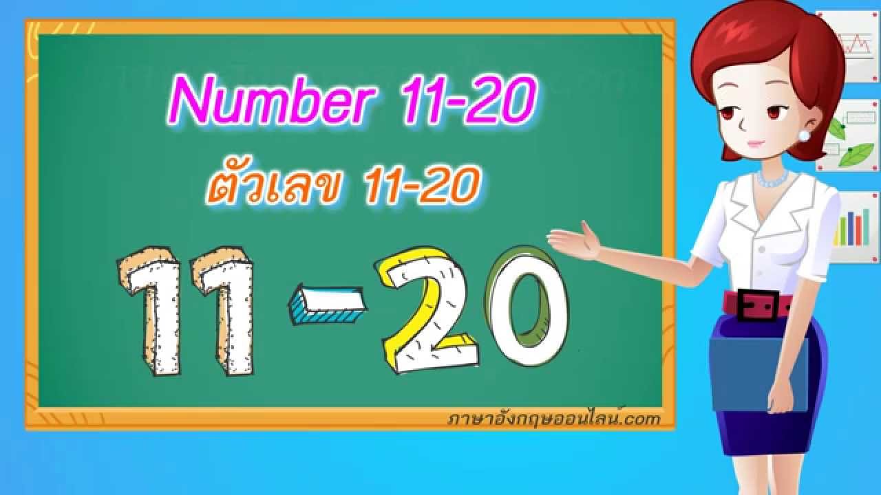 คำศัพท์ภาษาอังกฤษเด็กๆ Number 11-20  ตัวเลข 11-20