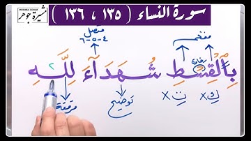 🌸(٤٠) #سورة_النساء (١٣٥ ، ١٣٦) يأيها ، بالقسط ، الوالدين ، تلووا ، ورسله، فقد ضل ضلالا
