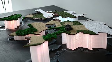 Table of Continents - Physical Data Visualization (Creative Technology)