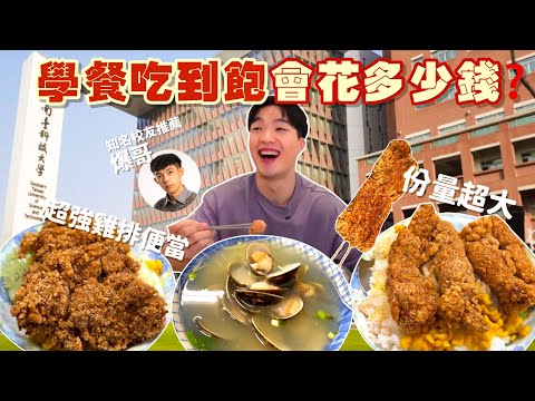 【校園美食吃到飽】70元超大雞排飯 40元學餐｜回母校狂吃14道美食！便宜大碗 學生推薦｜南台科大 附近必吃美食｜知名校友@baogerneal 推薦！台南 永康 必吃 美食 推薦 大學