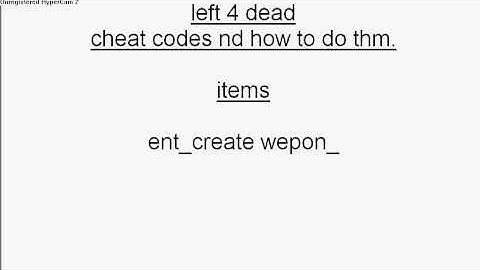 left 4 dead console commands
