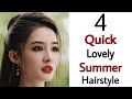 4 quick & easy Summer Hairstyle - New easy hairstyles for girls | hairstyle for Jeans top |hairstyle