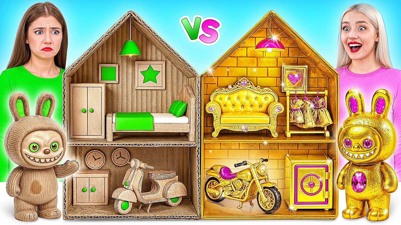 Nous Construisons Une Maison de Poupées Incroyable pour Labubu | Défi Riche vs Pauvre Bubba DO