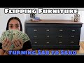 Turning $48 Into $480 Furniture Flipping - Vlog Style