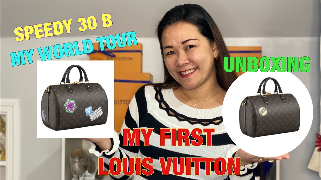 My first Louis Vuitton unboxing video! Speedy 30 Bandolier My World Tour! - YouTube