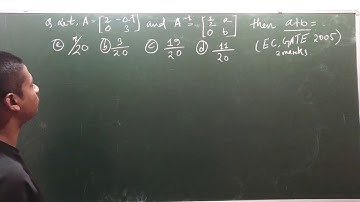GATE Engineering mathematics | linear algebra solution 2004 (EC)|Inverse of Matrix