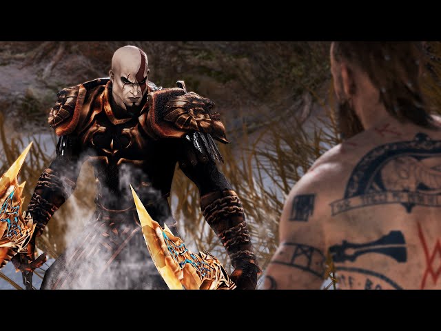 GOW3 BLADE OF OLYMPUS VS Baldur Boss Fight (God of War PC Gameplay  Showcase) - The Blade is Back! 