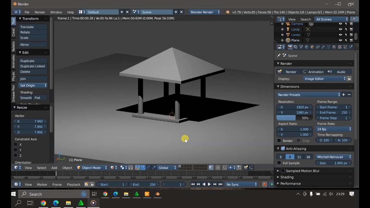 Tutorial Blender 2 - Membuat Saung (Gazebo) Sederhana - YouTube