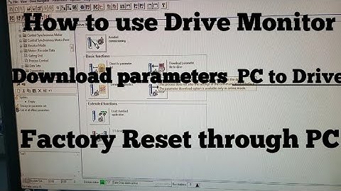 How to use Drive Monitor for Simovert masterdrive | Download PC to Drive | Factory Reset