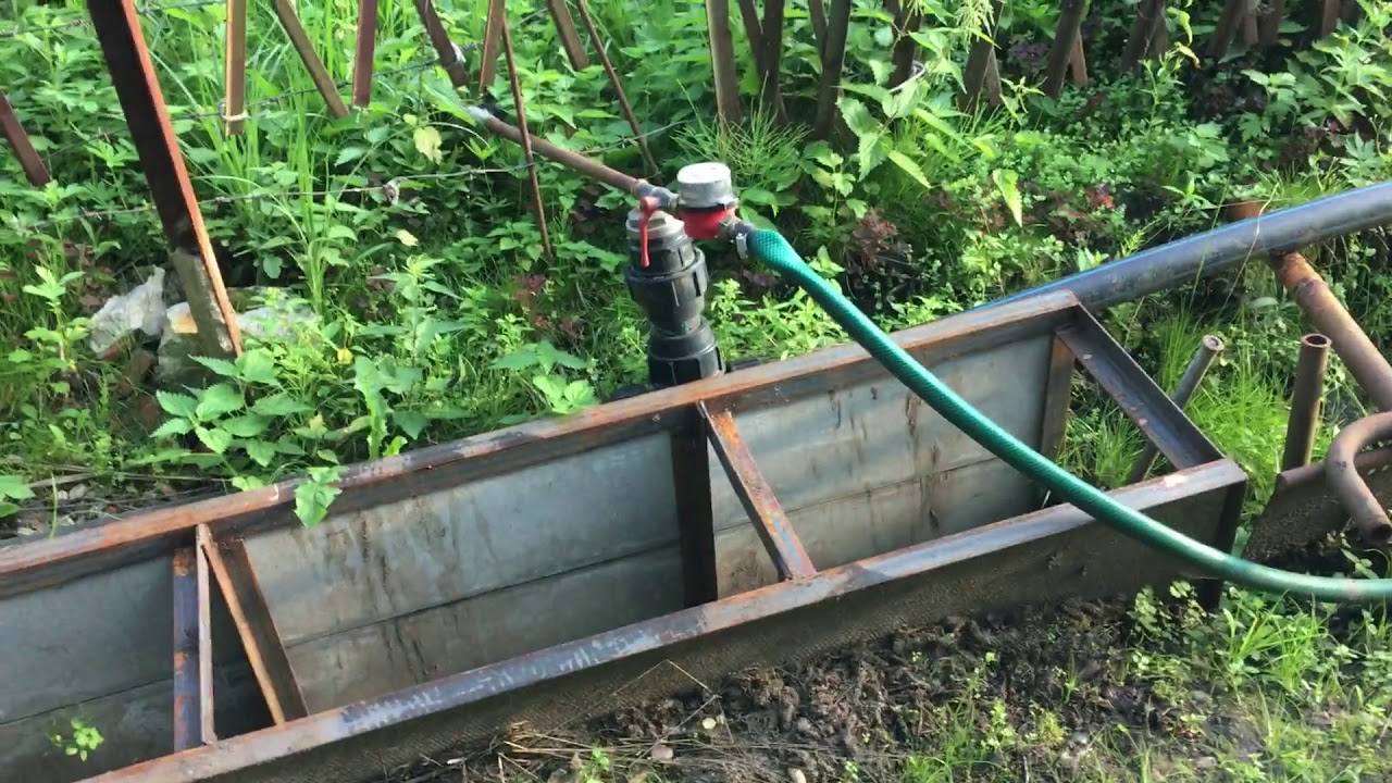 Дренажный лоток из уголка и асбестоцементных листов - YouTube