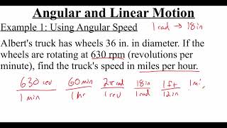 4.1.3 Angular and Linear Motion