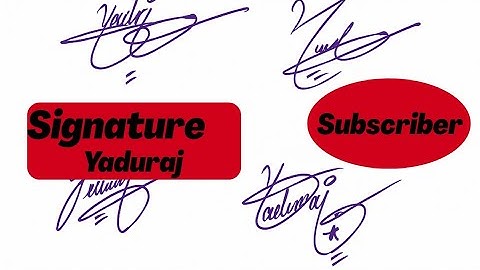 Yaduraj signature style||name signature with arooj 