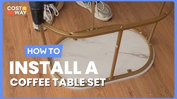 How to Install the Modern Marble Look Stacking Nesting Coffee Table Set | JV10381 #costway #howto