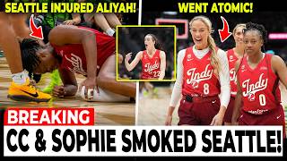 Caitlin Clark & Sophie Cunningham GO ATOMIC As Fever SWEEP Seattle Storm! Aliyah Boston INJURED!
